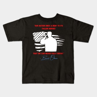 Nation Owes a Debt Memorial Day Fallen Heroes Flag Kids T-Shirt